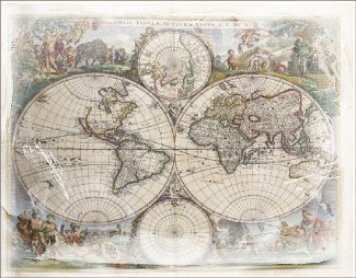 World Map Quadrants